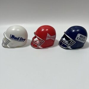 VTG Budweiser Bud Light Bud Dry Mini‎ Football Helmets Set of 3 Promo